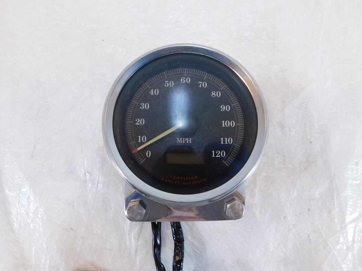 Harley Davidson Sportster 1200 Custom Chrome Speedo Speedometer & Mount Bracket - C3 Cycle