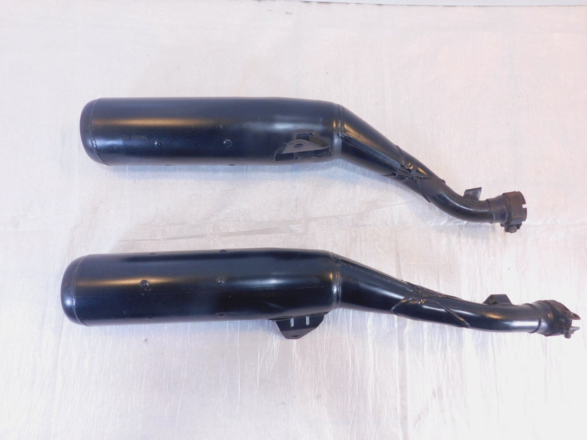 1992-1998 Yamaha Seca II XJ600S XJ 600 OEM Dual Rear Black Exhaust Pipe Mufflers - C3 Cycle