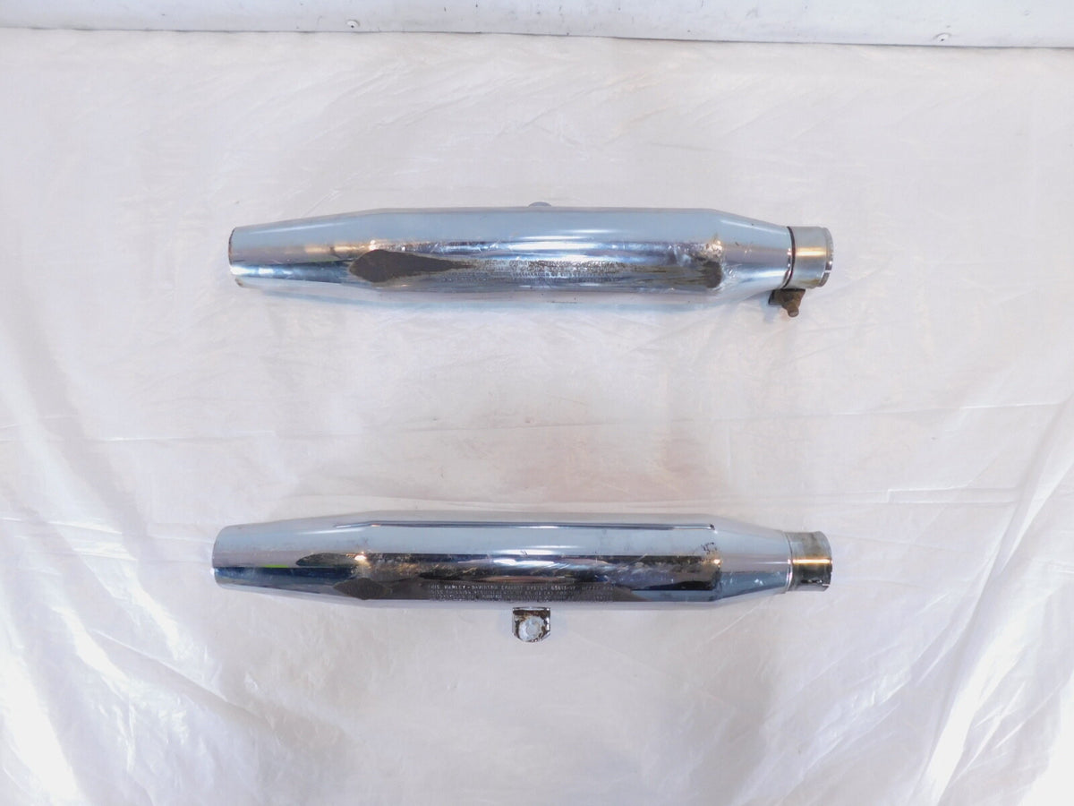 Harley Davidson Sportster 883 & 1200 Chrome Exhaust Header Pipe Mufflers - C3 Cycle