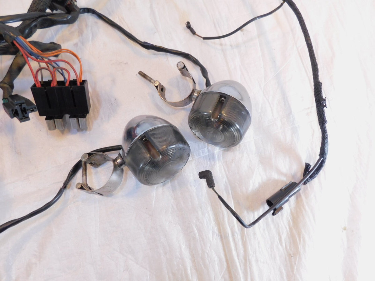 1997 97 Harley Davidson Sportster 883 Hugger Main Wiring Wire Harness w/ Key - C3 Cycle