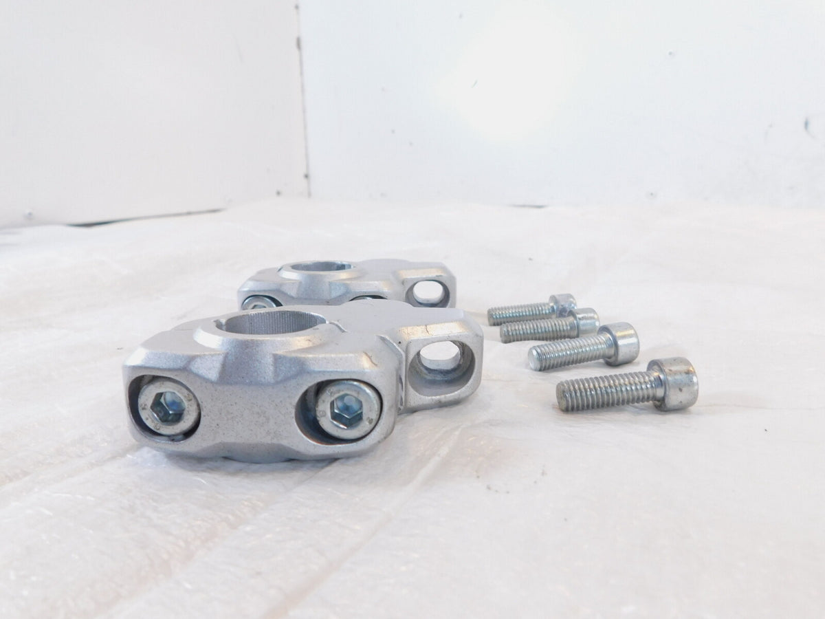 2006-2013 BMW F800ST Silver Bar Back Handlebar Riser Mount Bracket Clamps - C3 Cycle