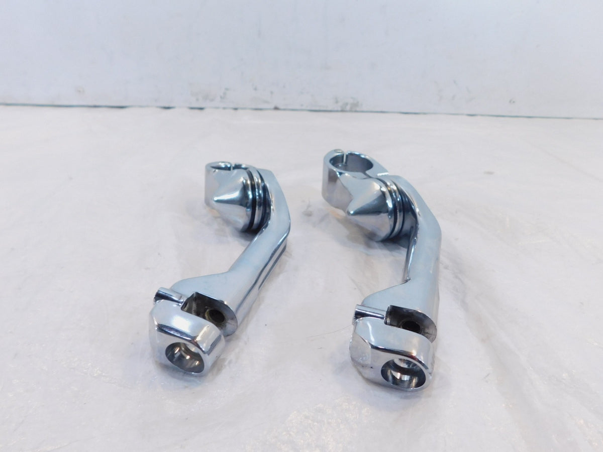 Harley Street & Electra Glide Adjustable Highway Footrest Footpeg Mount Brackets - C3 Cycle