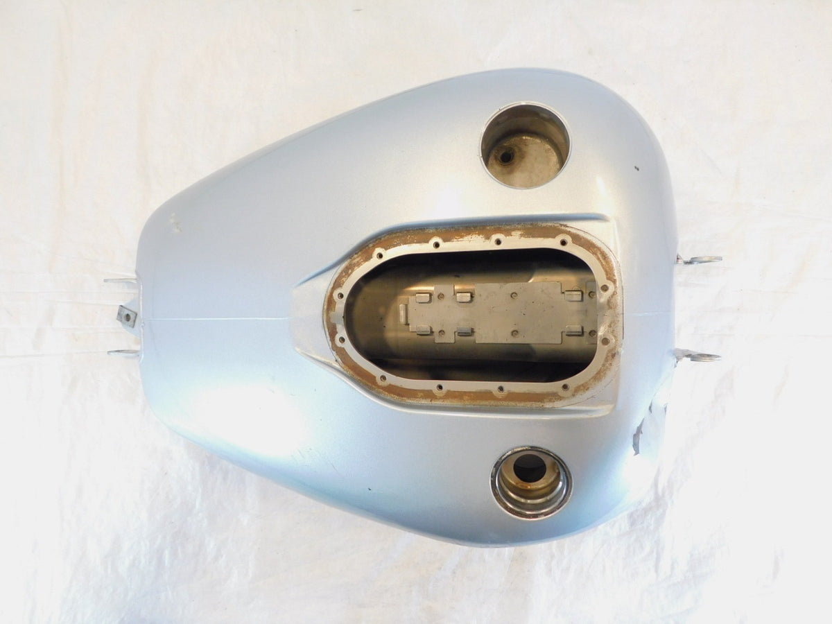2004-2005 Harley Davidson Dyna Low Rider FXDL Silver Fuel Petrol Tank- Dents - C3 Cycle