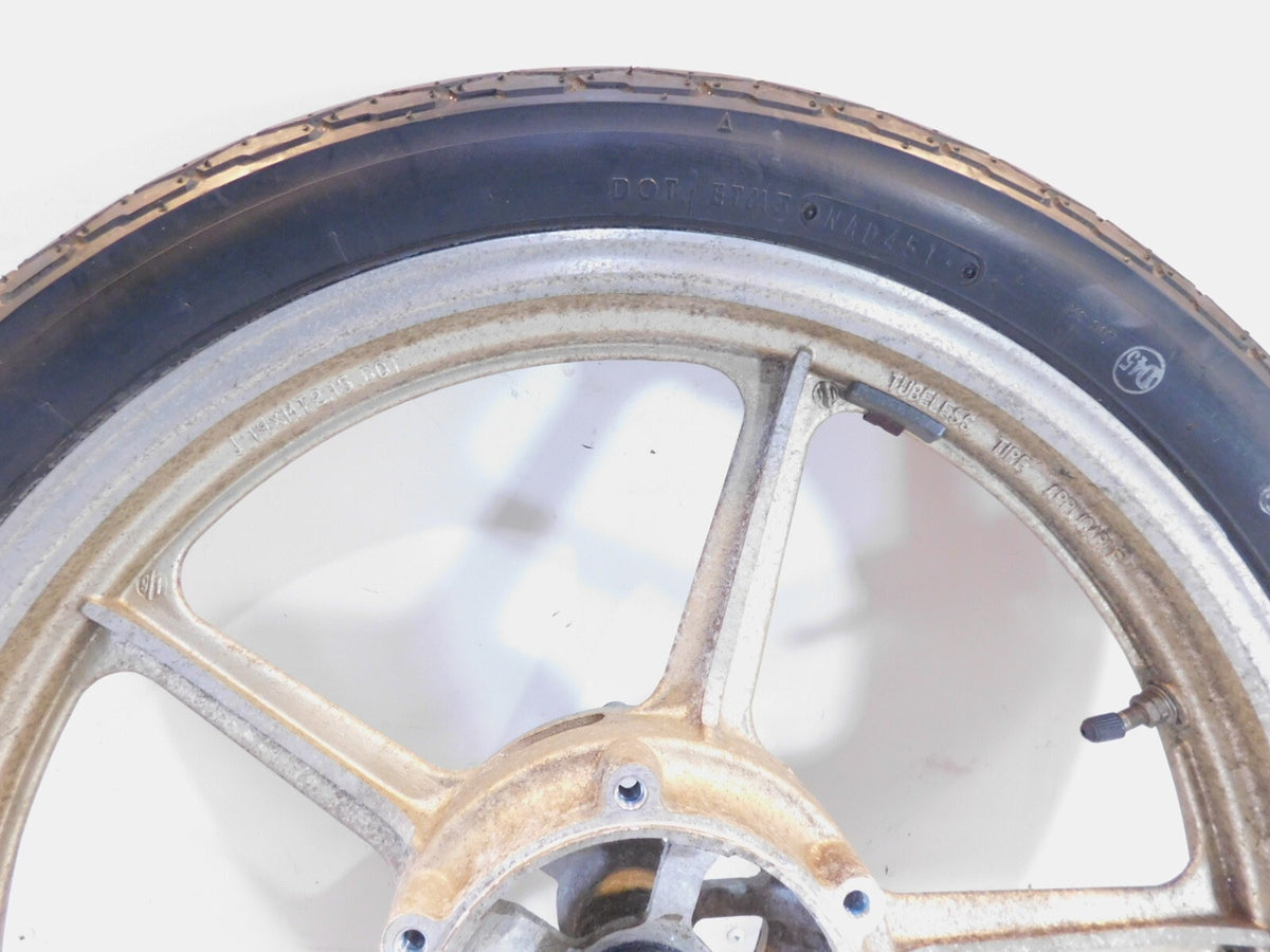 1990-1997 90-97 Yamaha Virago 750 XV750 Silver Cast Front Wheel Rim & Tire - C3 Cycle