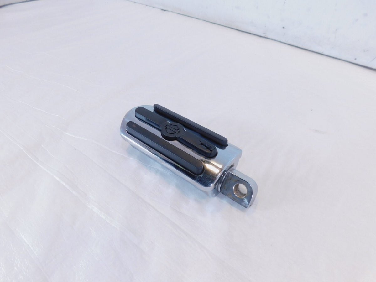 Harley Touring FXR Dyna Sportster Softail Black & Chrome Peg Footpeg Footrest - C3 Cycle