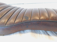 1957-1978 Harley Davidson Sportster 900 & 1000 Brown Leather Front & Rear Seat - C3 Cycle