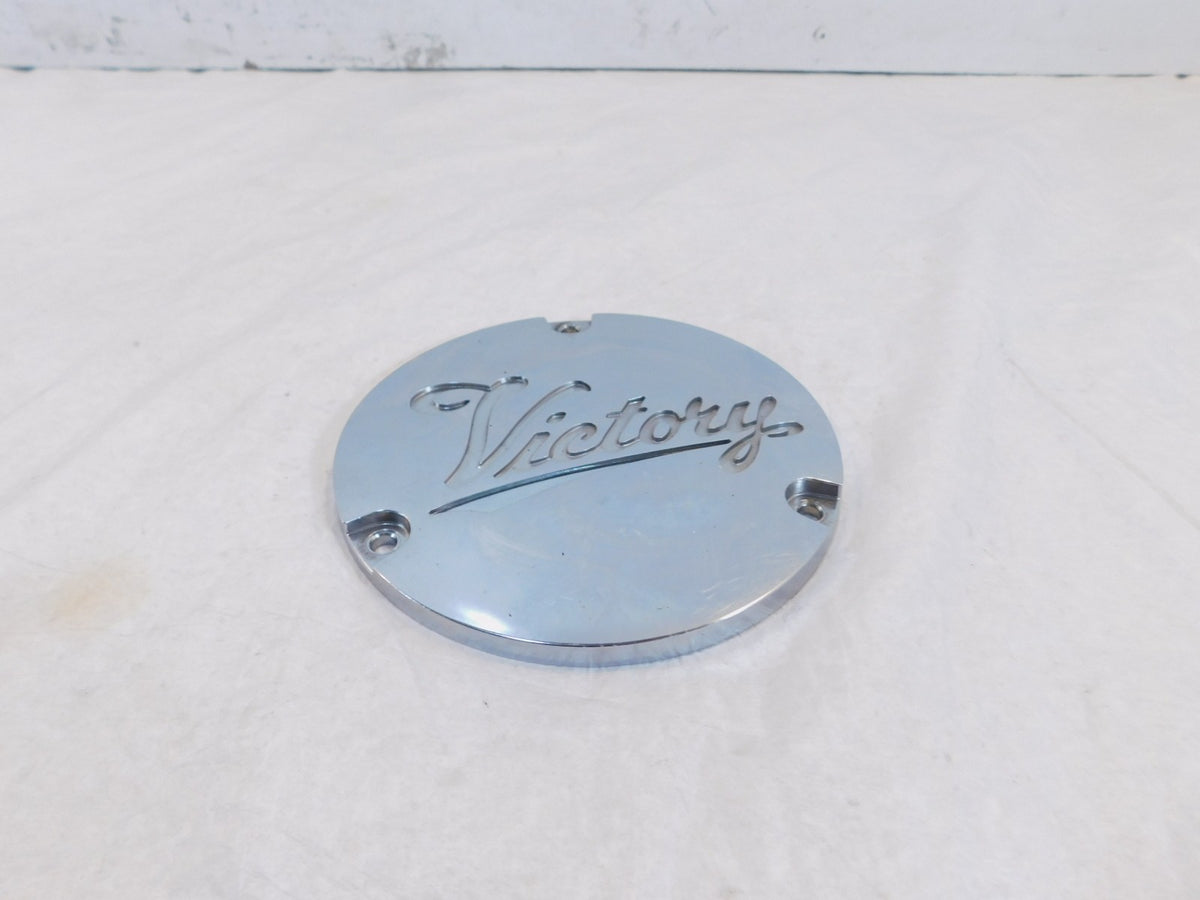 Victory Sport Deluxe Standard V92 Cruiser Chrome Left Engine Clutch Derby Cover - C3 Cycle