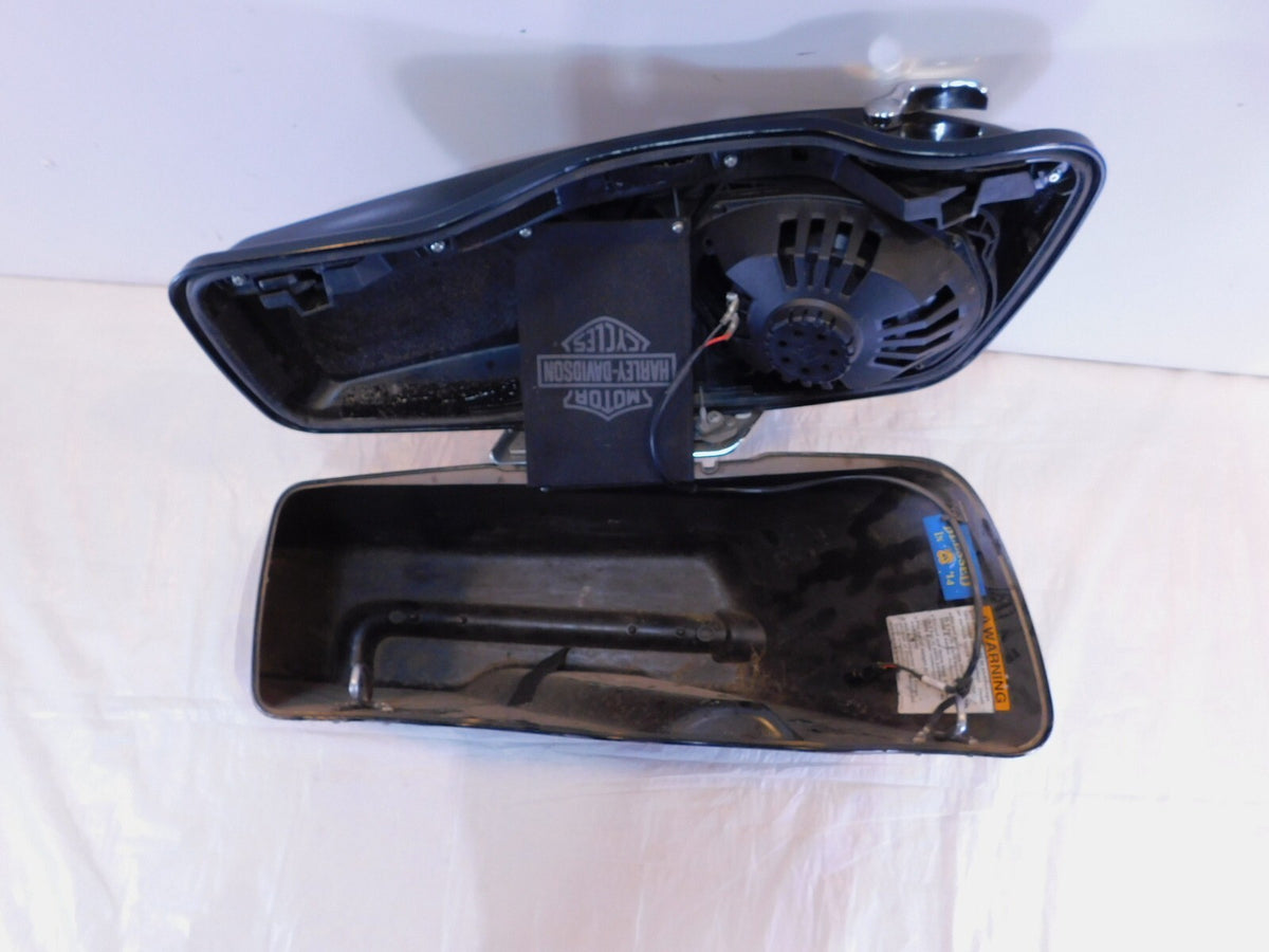 Harley Davidson Road King Electra Glide Black Left Speaker Saddlebag Side Bag - C3 Cycle