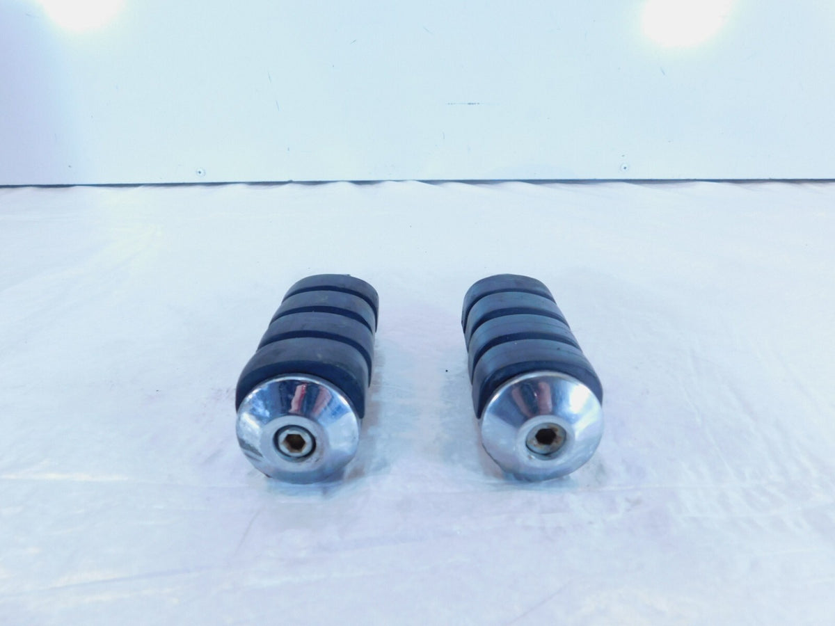 Pair Harley Touring FXR Dyna Sportster & Softail Black ISO Peg Footpeg Footrests