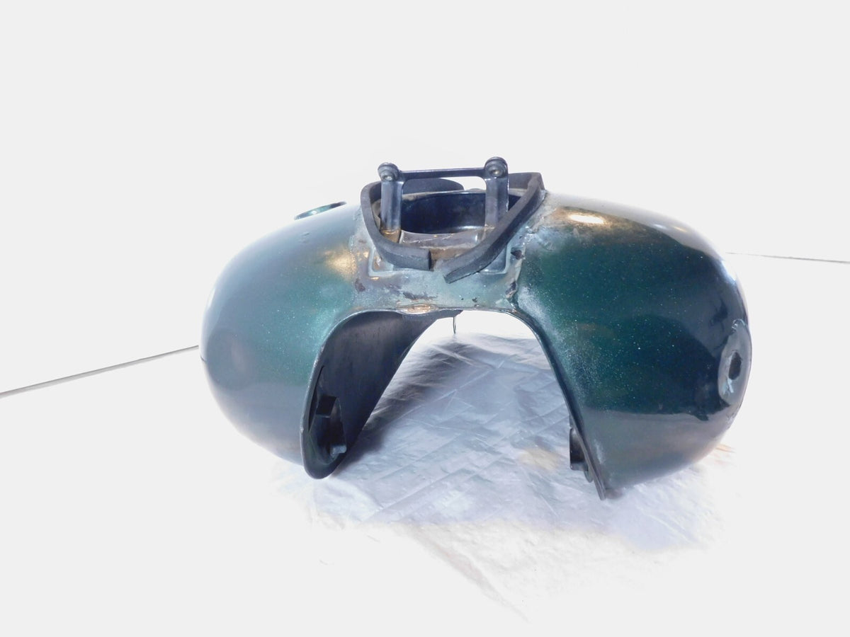 Yamaha V-Star 650 XVS650 Classic Green Gas Petrol Fuel Tank Reservoir - Dented - C3 Cycle