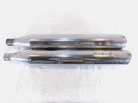 Pair Harley Davidson Road King Electra Glide Chrome Bub Slip On Exhaust Mufflers - C3 Cycle