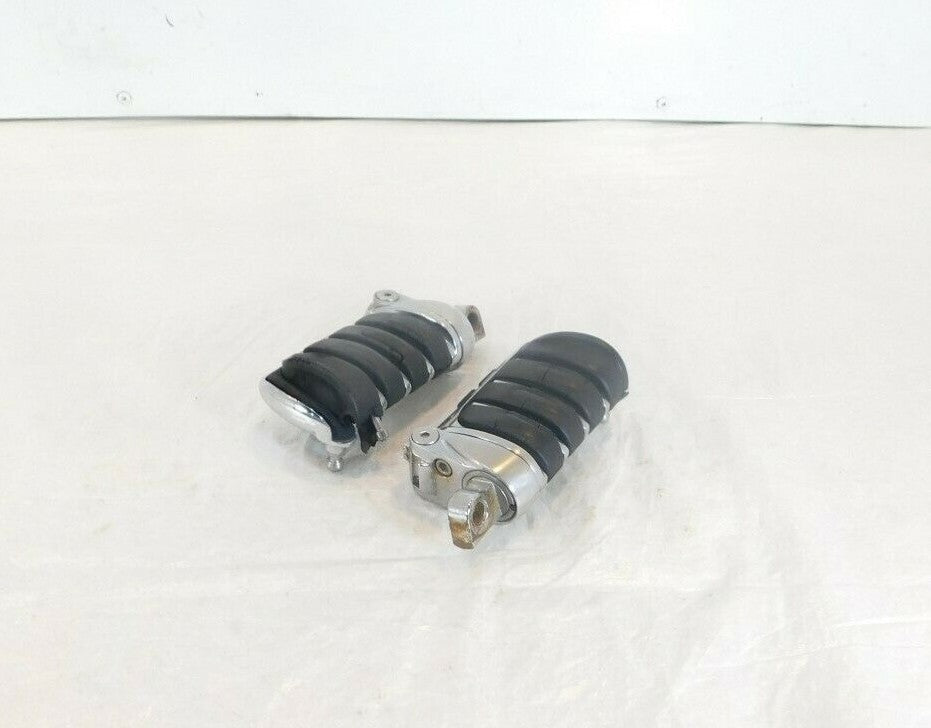 Harley Touring FXR Dyna Sportster & Softail Chrome & Rubber Footpegs Footrests - C3 Cycle