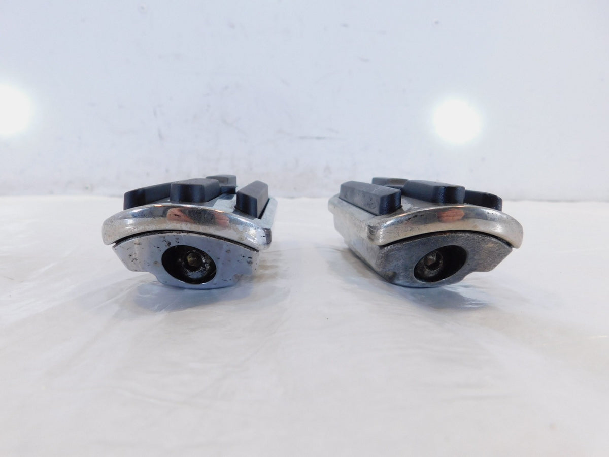 Harley  Dyna Sportster & Softail Left & Right Chrome & Rubber Footpegs Footrests - C3 Cycle