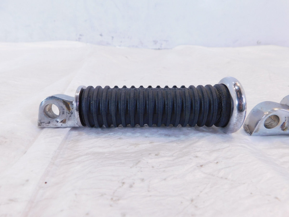 Harley Davidson FXR Dyna Sportster & Softail Black Rubber Footpegs Footrests - C3 Cycle