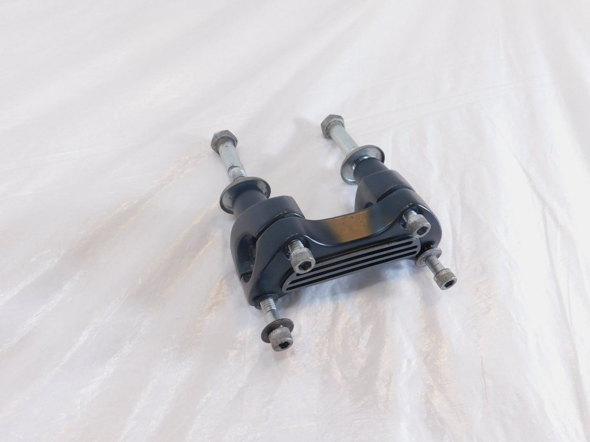 Harley Davidson Sportster 883 & 1200 & Dyna Black Handlebar Bar Riser Clamps - C3 Cycle