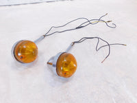 1977 77 Honda CB550 CB550K 550 Chrome Rear Turn Signal Indicator Flasher Lights - C3 Cycle