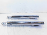 Harley Road King Electra Glide Chrome Left & Right Exhaust Pipe Mufflers - Dents - C3 Cycle