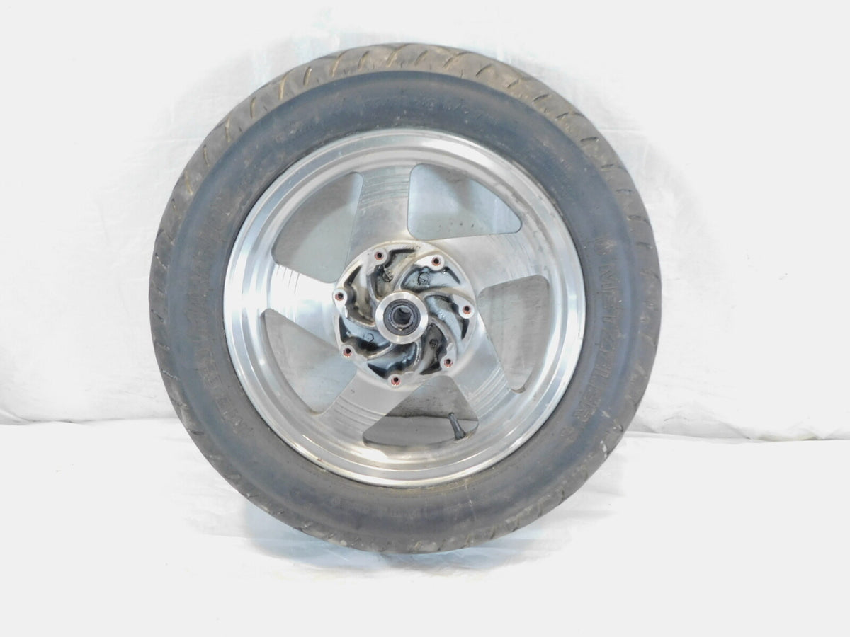 1999-2001 Kawasaki Vulcan 1500 VN1500 Nomad Cast Silver Front Wheel Rim & Tire - C3 Cycle