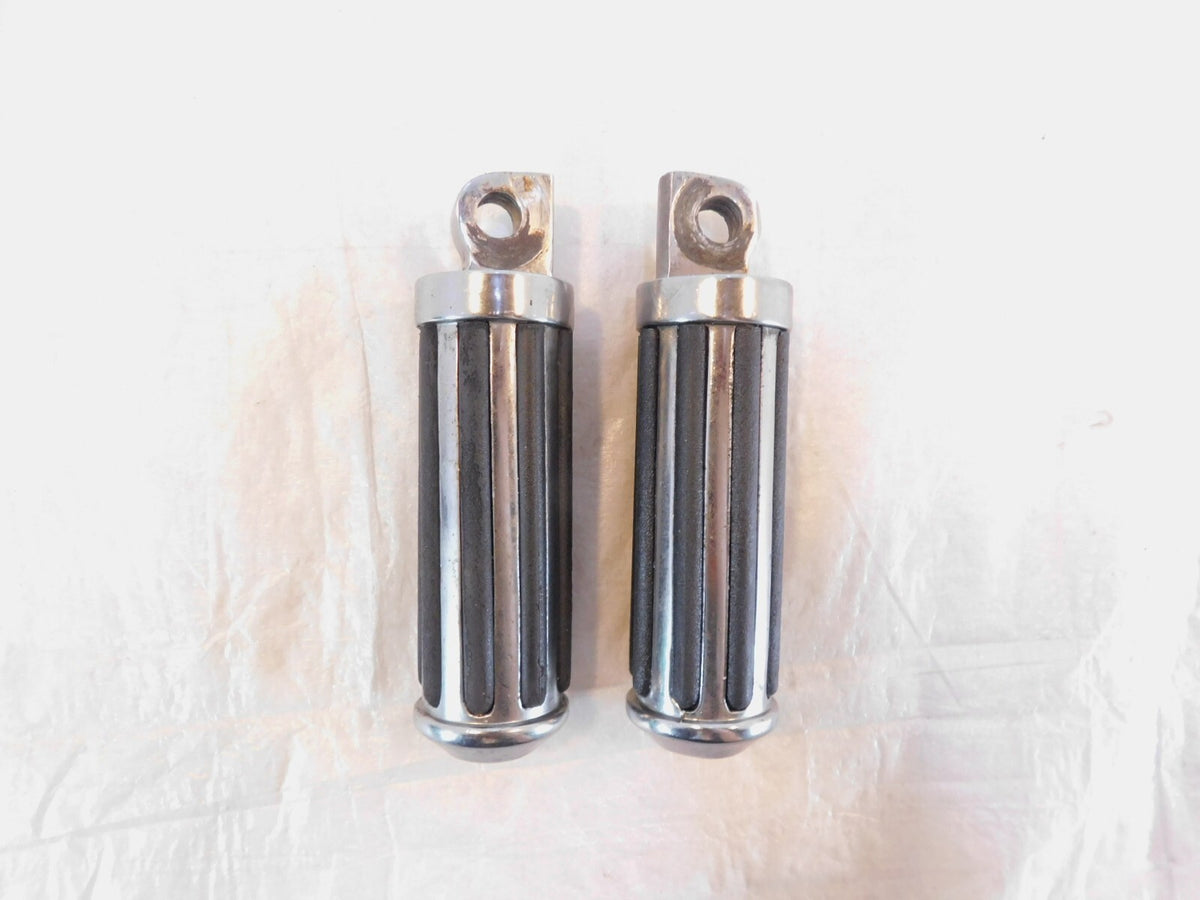 Pair Harley Touring FXR Dyna Sportster & Softail Black ISO Peg Footpeg Footrests - C3 Cycle