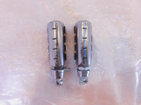 Harley Touring FXR Dyna Sportster & Softail Chrome & Rubber Footpegs Footrests - C3 Cycle