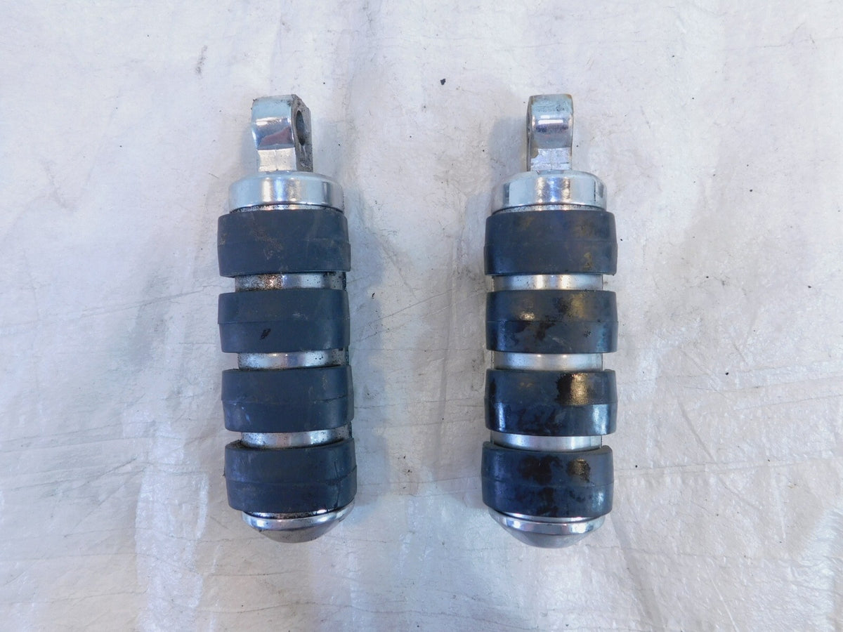 Harley Touring Dyna Sportster & Softail ISO Chrome & Rubber Footpeg Footrests - C3 Cycle