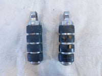 Harley Touring Dyna Sportster & Softail ISO Chrome & Rubber Footpeg Footrests - C3 Cycle