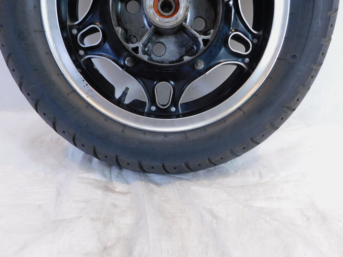 80-82 Honda CB650 CB750 Custom 650 750 Black Rear Wheel Rim & Tire 2.5"x16" - C3 Cycle