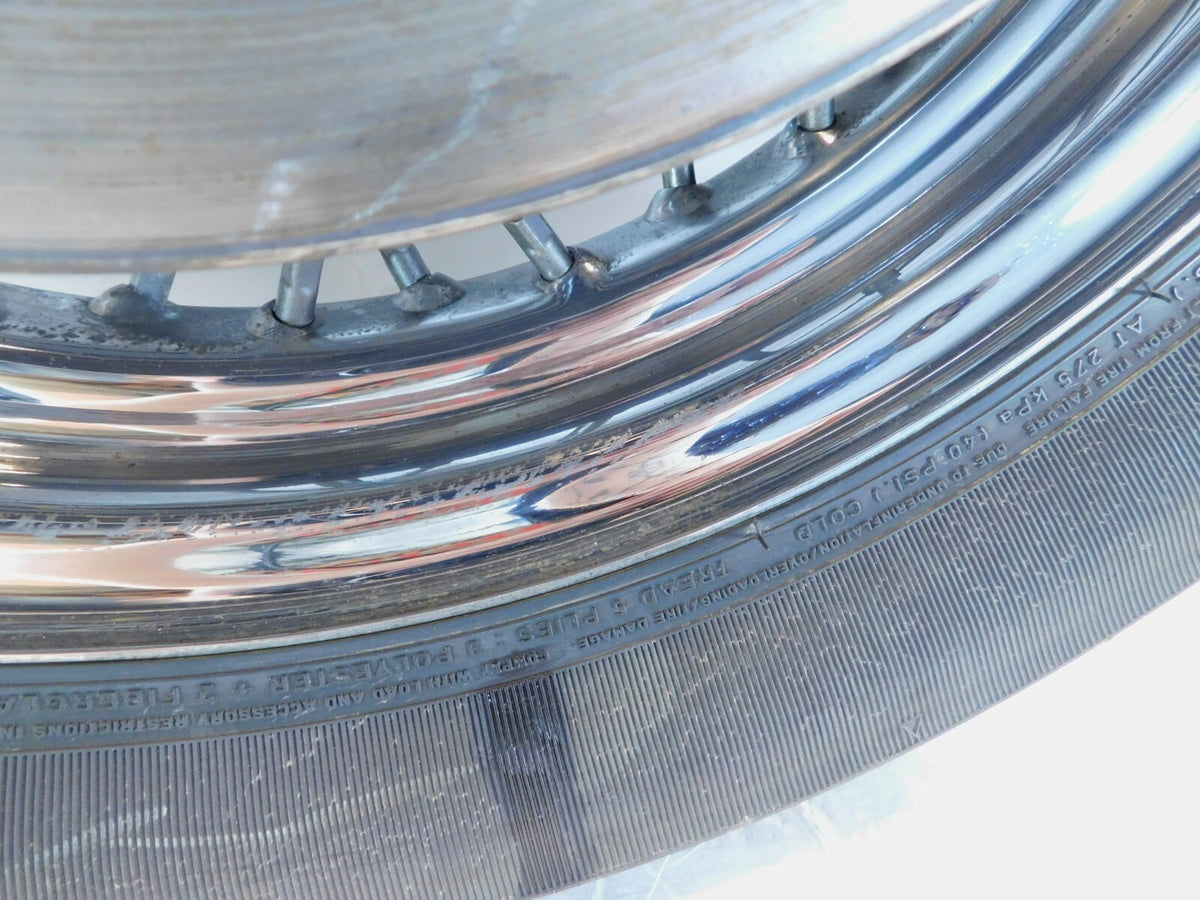 Harley Davidson Dyna Sportster & Softail Laced 16" Rear Wheel Rim & Tire Chrome - C3 Cycle