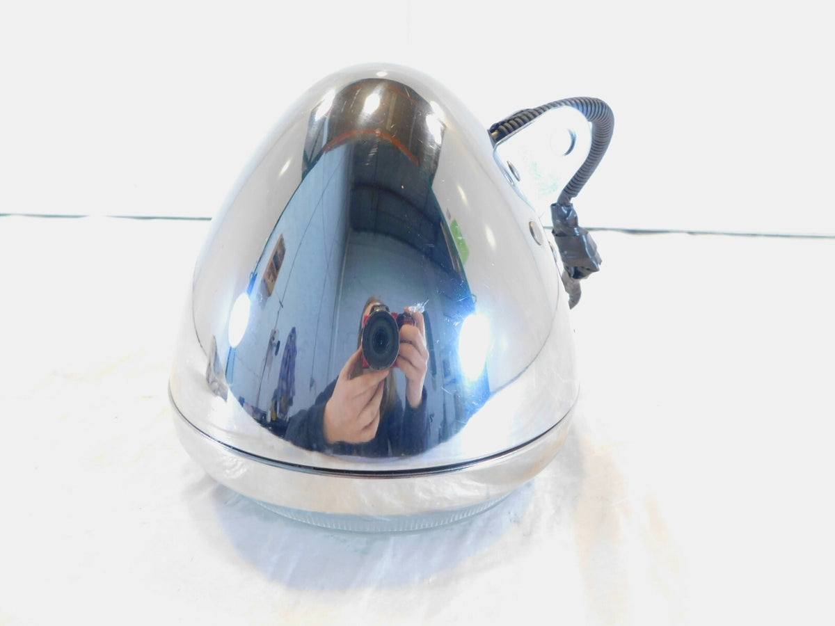 Harley Davidson Sportster 1200 Custom Chrome Bucket Shell w/ Headlight Headlamp - C3 Cycle