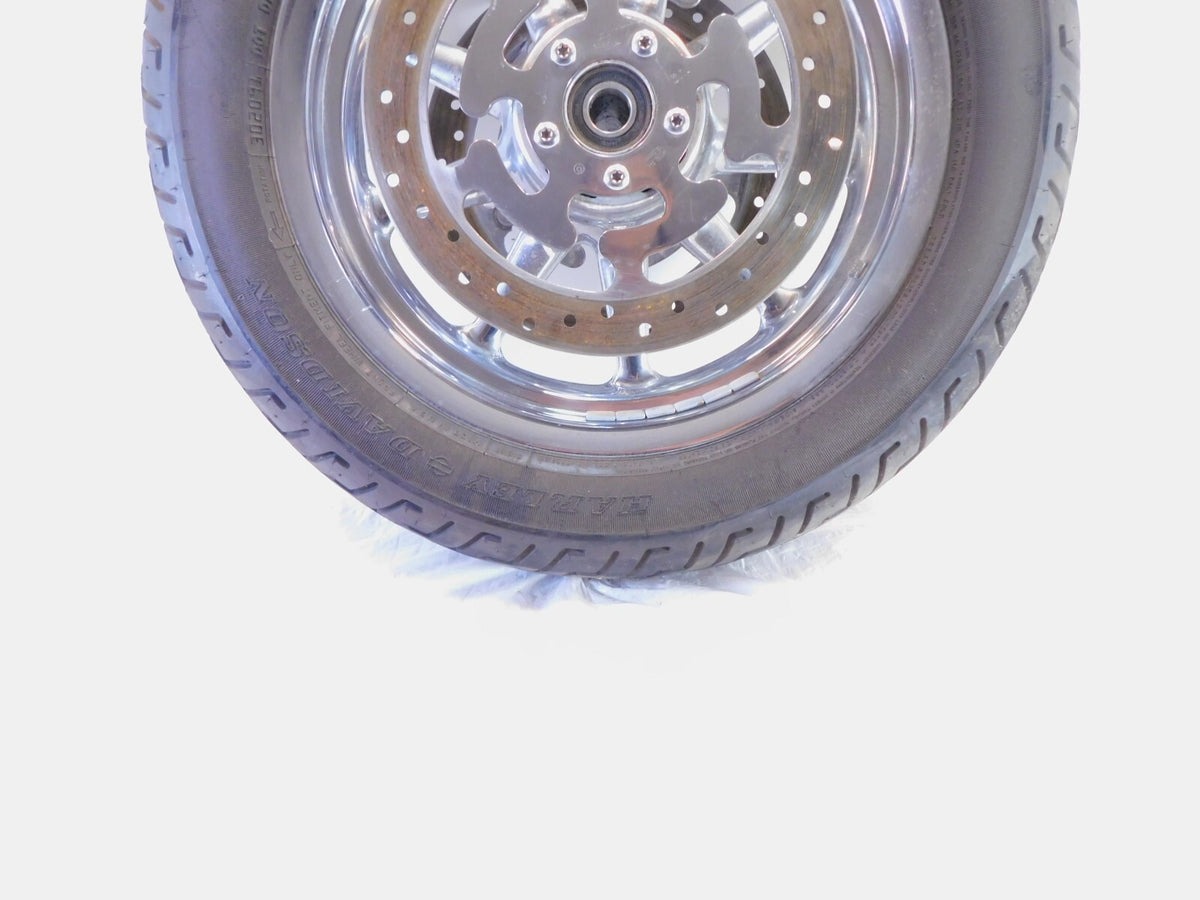 Harley Davidson Road Street & Electra Glide Chrome Cast Front Wheel Rim w/Tire - C3 Cycle