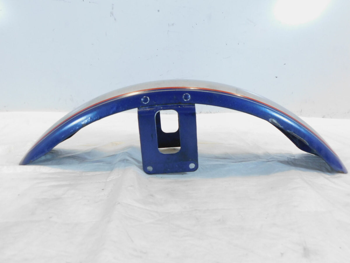 Harley Davidson Sportster 883 & 1200 Silver & Blue Front Wheel Cover Fender - C3 Cycle