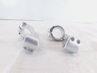 Royal Enfield Continental GT 650 Silver Front Left/Right Handlebar Riser Clamps - C3 Cycle