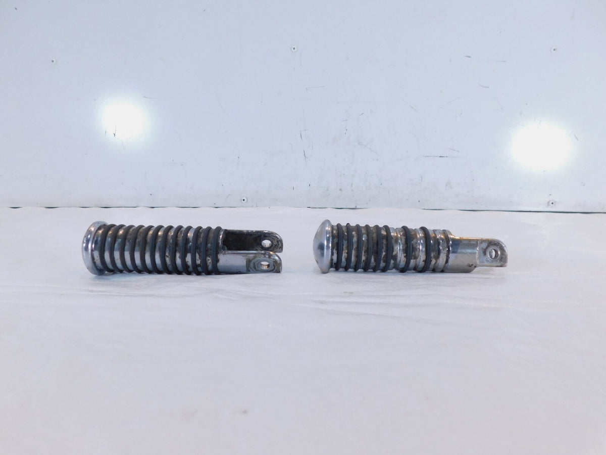 Harley Touring FXR Dyna Sportster & Softail Chrome & Rubber Footpegs Footrests - C3 Cycle
