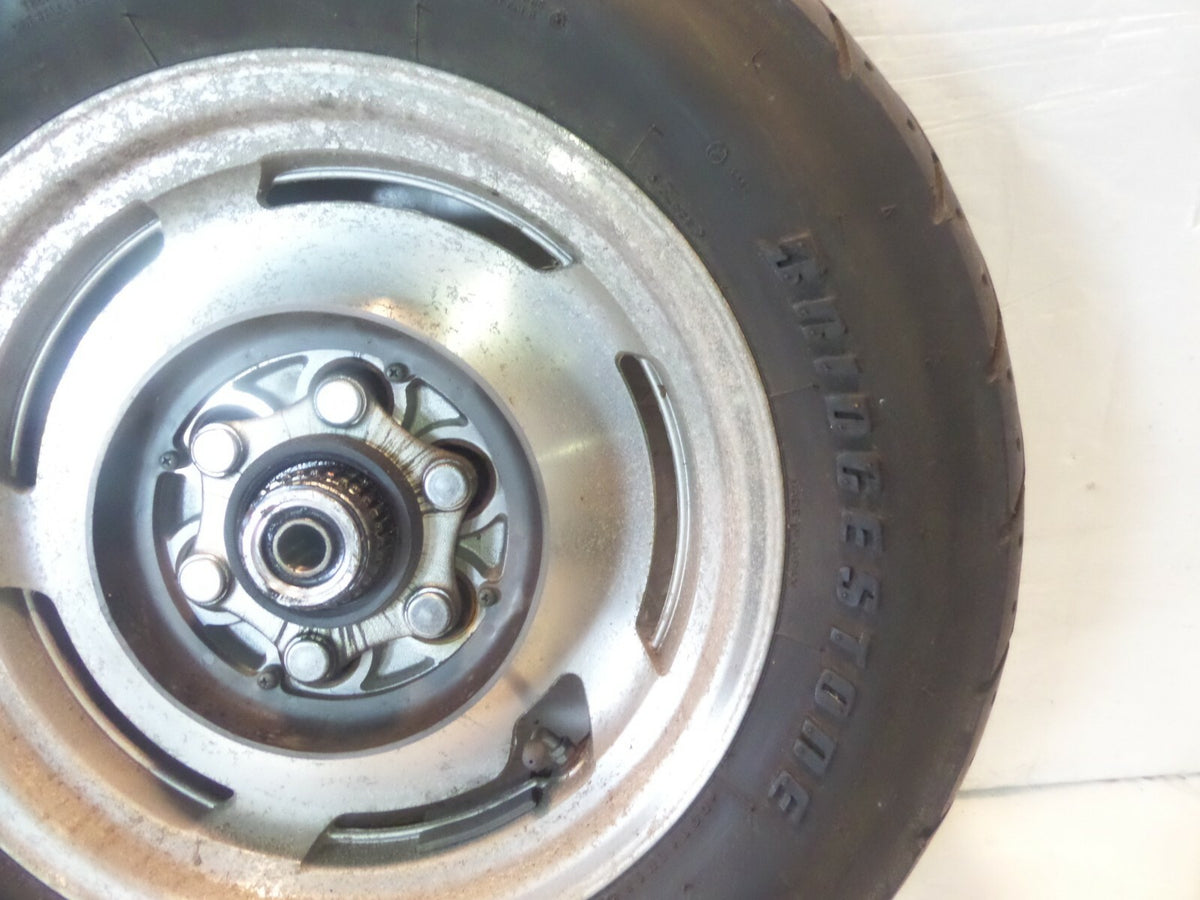 1999-2004 Yamaha V-Max 1200 VMX12 OEM Silver Cast Rear Back Wheel Rim Hub & Tire - C3 Cycle