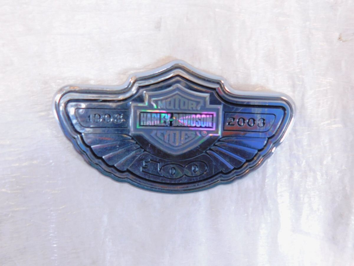 Harley Davidson Dyna Electra Glide 100th Anniversary Fuel Gas Tank Badge Emblem - C3 Cycle