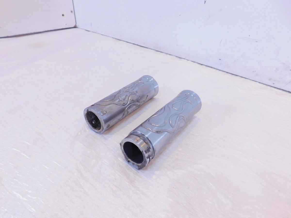 Harley Davidson Dyna Sportster & Softail Chrome Left Right Handlebar Hand Grips - C3 Cycle