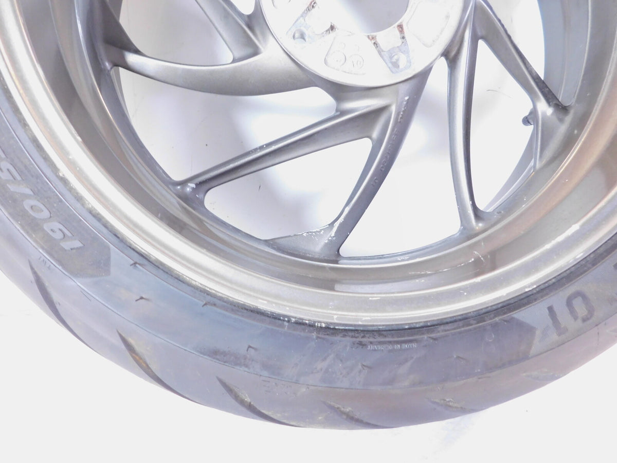 2011-2016 11-16 BMW K1600 GT K1600GT Ostra Gray Rear Wheel Rim & Tire - 6x17 - C3 Cycle