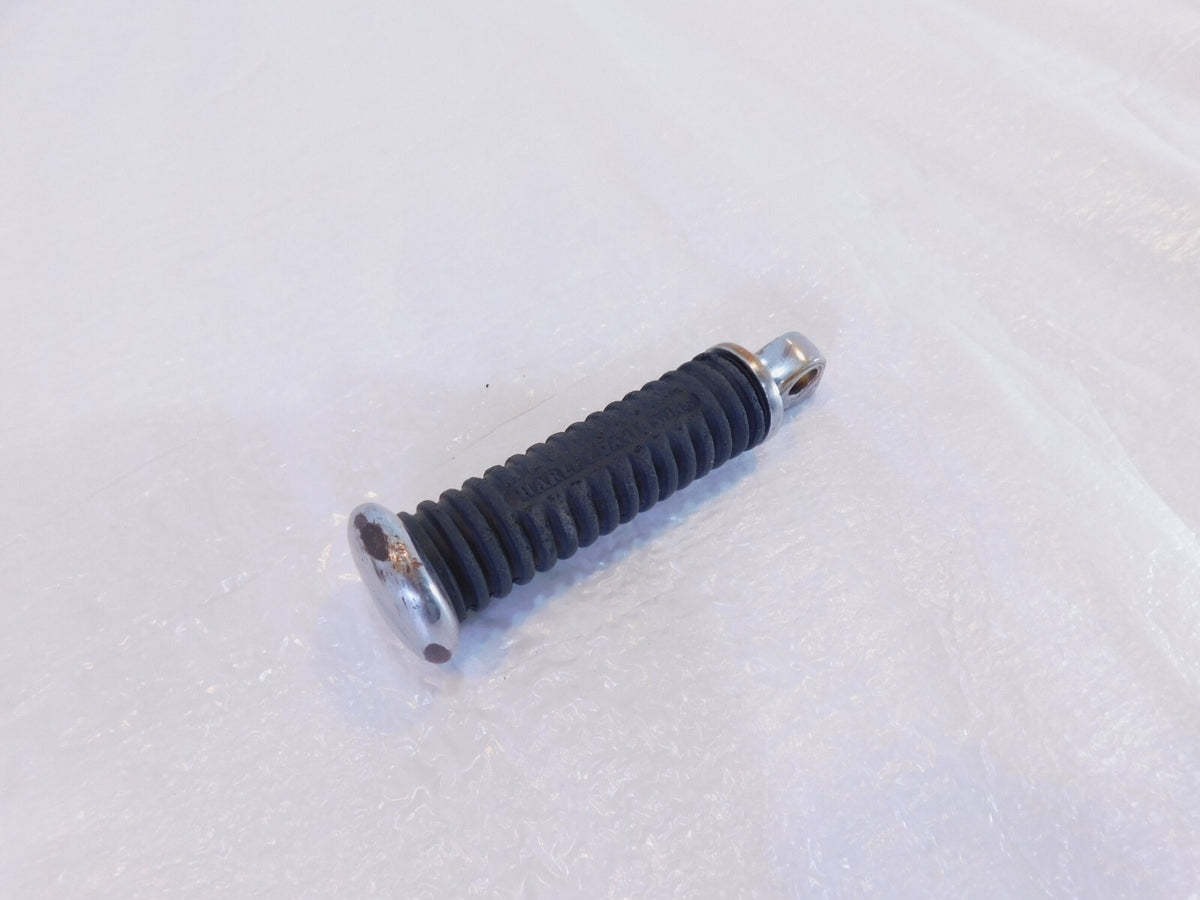 Harley Touring FXR Dyna Sportster & Softail Single Black Rubber Footpeg Footrest - C3 Cycle