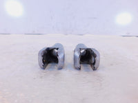 Harley Davidson Softail Chrome Passenger Footpeg Peg Bracket Mount Supports Pair - C3 Cycle