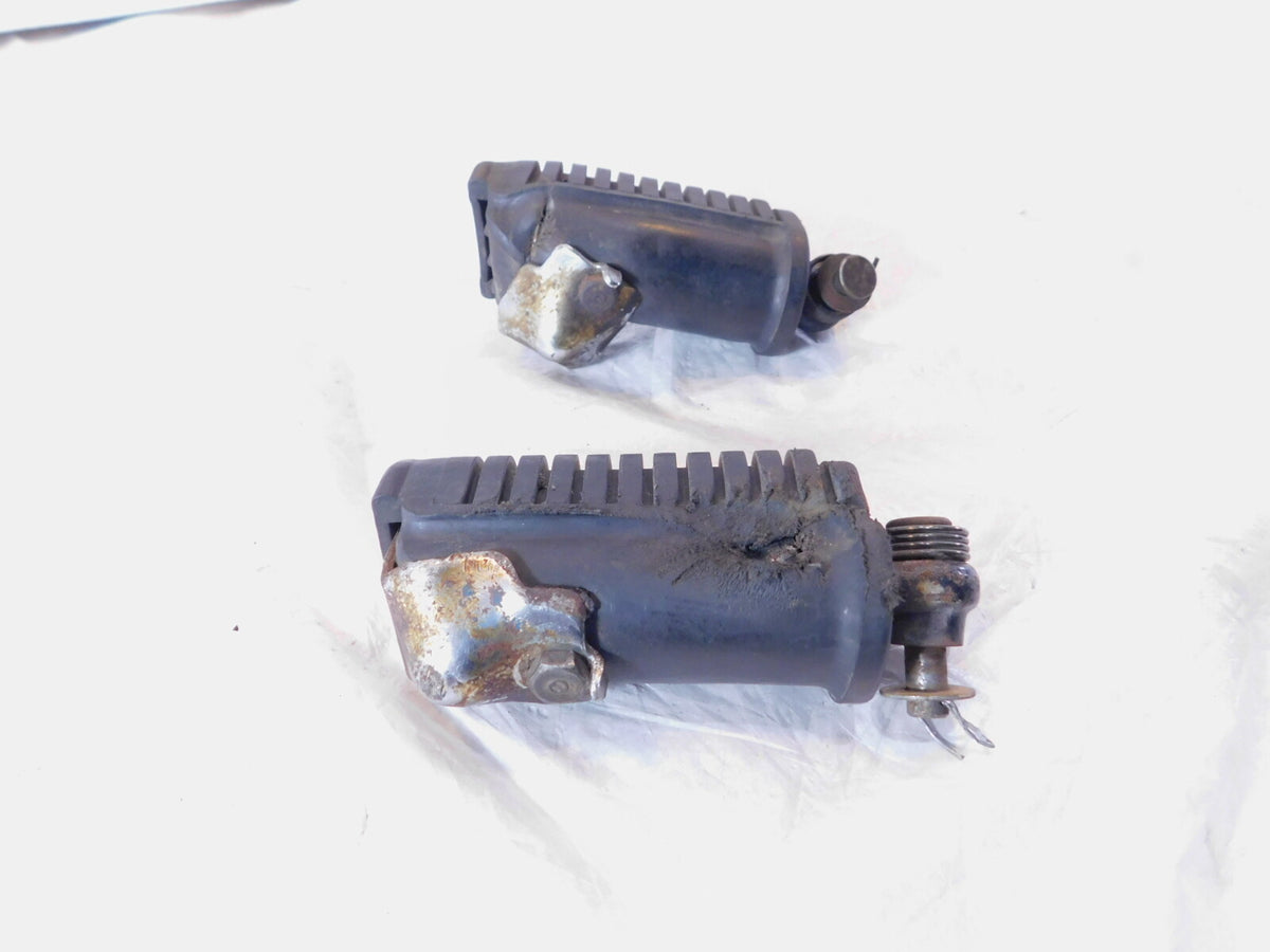 1983 83 Honda GL650 Silverwing 650 Front Driver Black Footpeg Peg Footrests - C3 Cycle