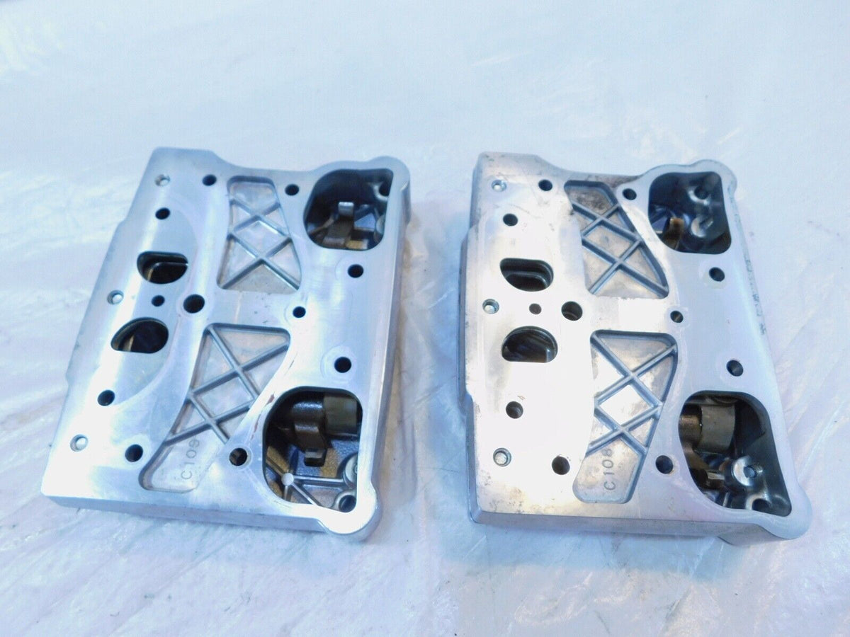 Harley Polished Twin Cam Touring Dyna Softail Cylinder Head Rocker Boxes & Arms - C3 Cycle