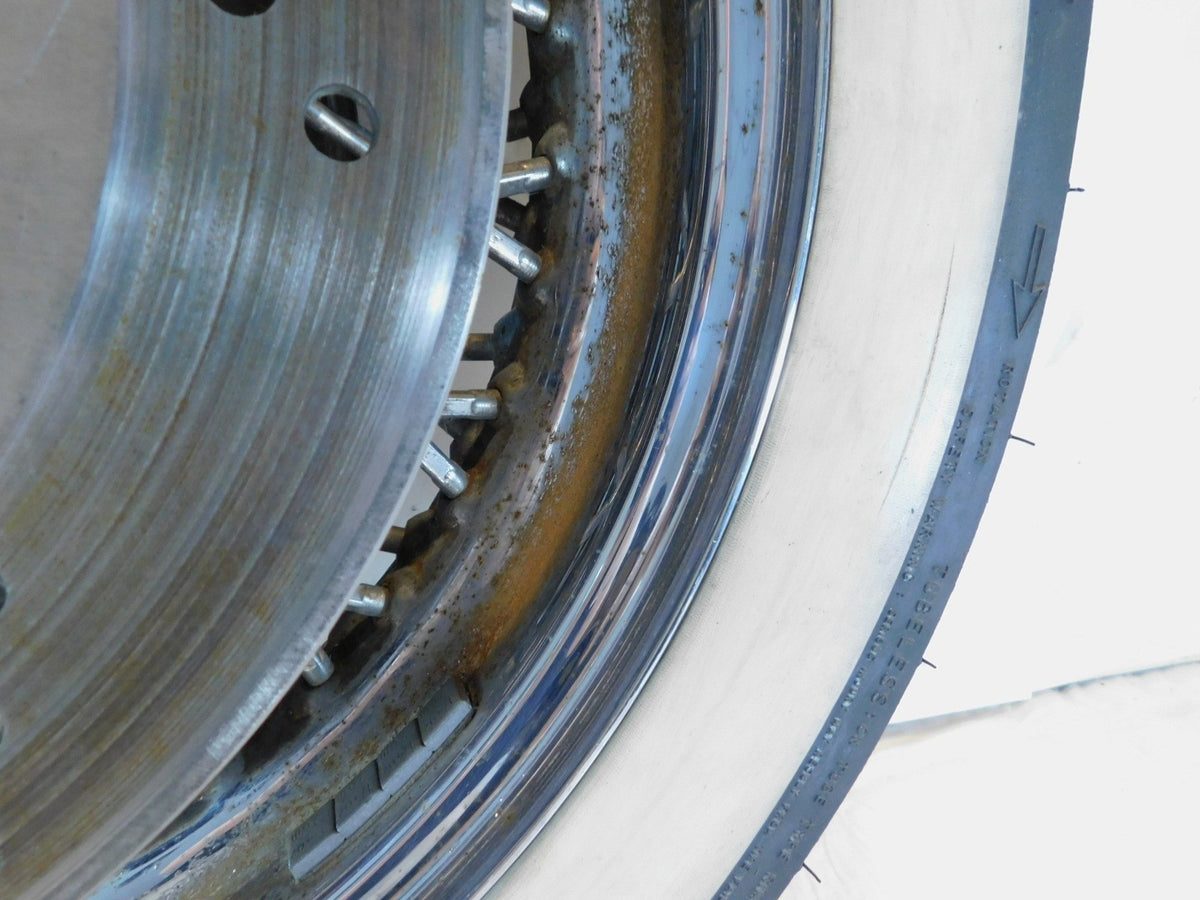 Harley Davidson EVO Touring Electra Glide Chrome Laced Front Wheel Rim & Tire - C3 Cycle