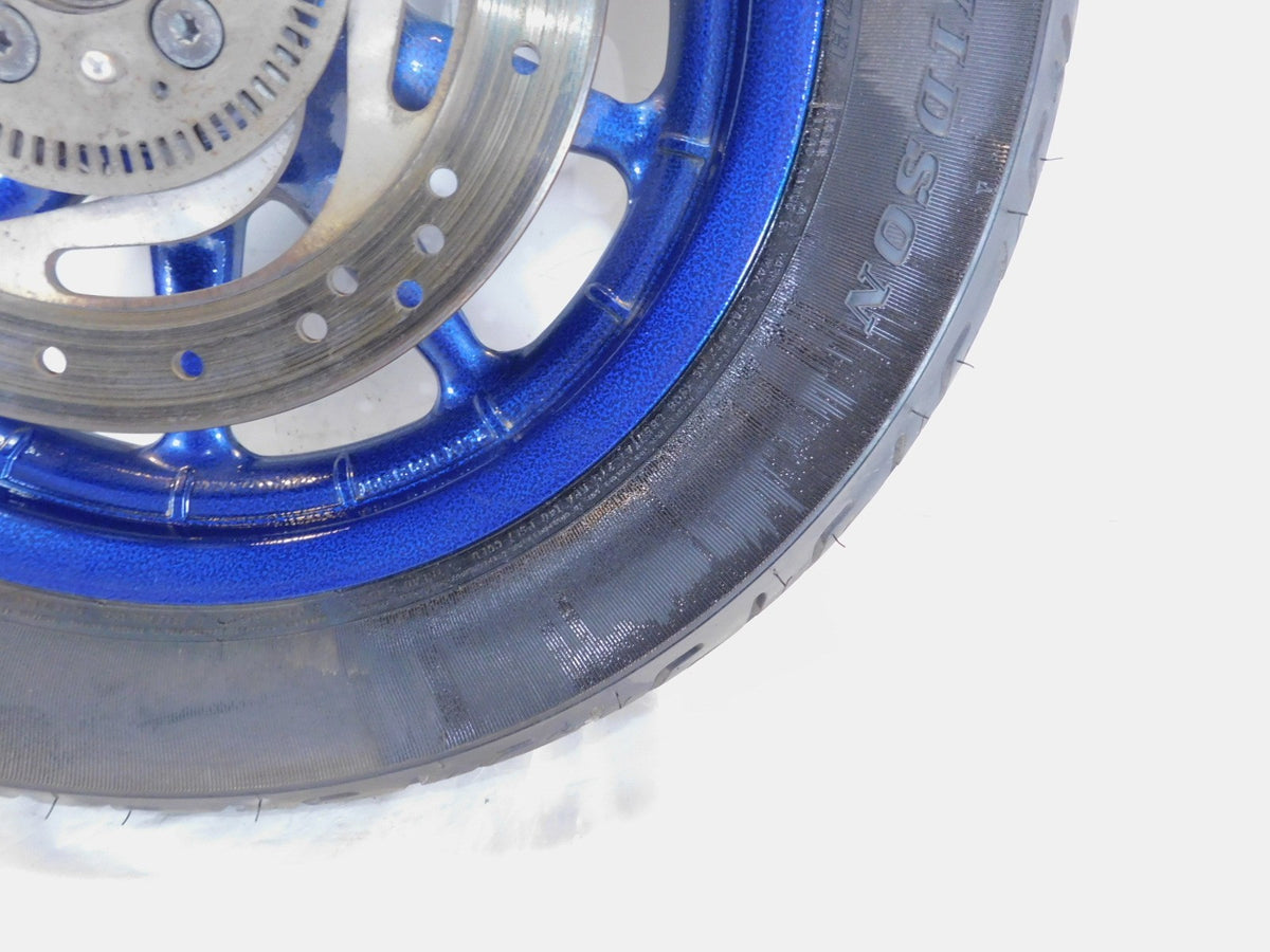 Harley Touring Road Street & Electra Glide Blue Mag Cast Rear Wheel Rim & Tire - C3 Cycle