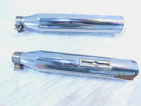 2009 Harley Davidson Dyna FXDB Street Bob Pair Chrome Exhaust Pipe Mufflers - C3 Cycle