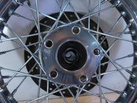 2000 2001 2002 & 2003 Indian Gilroy Scout Chrome Laced Rear Wheel Rim - Bent - C3 Cycle