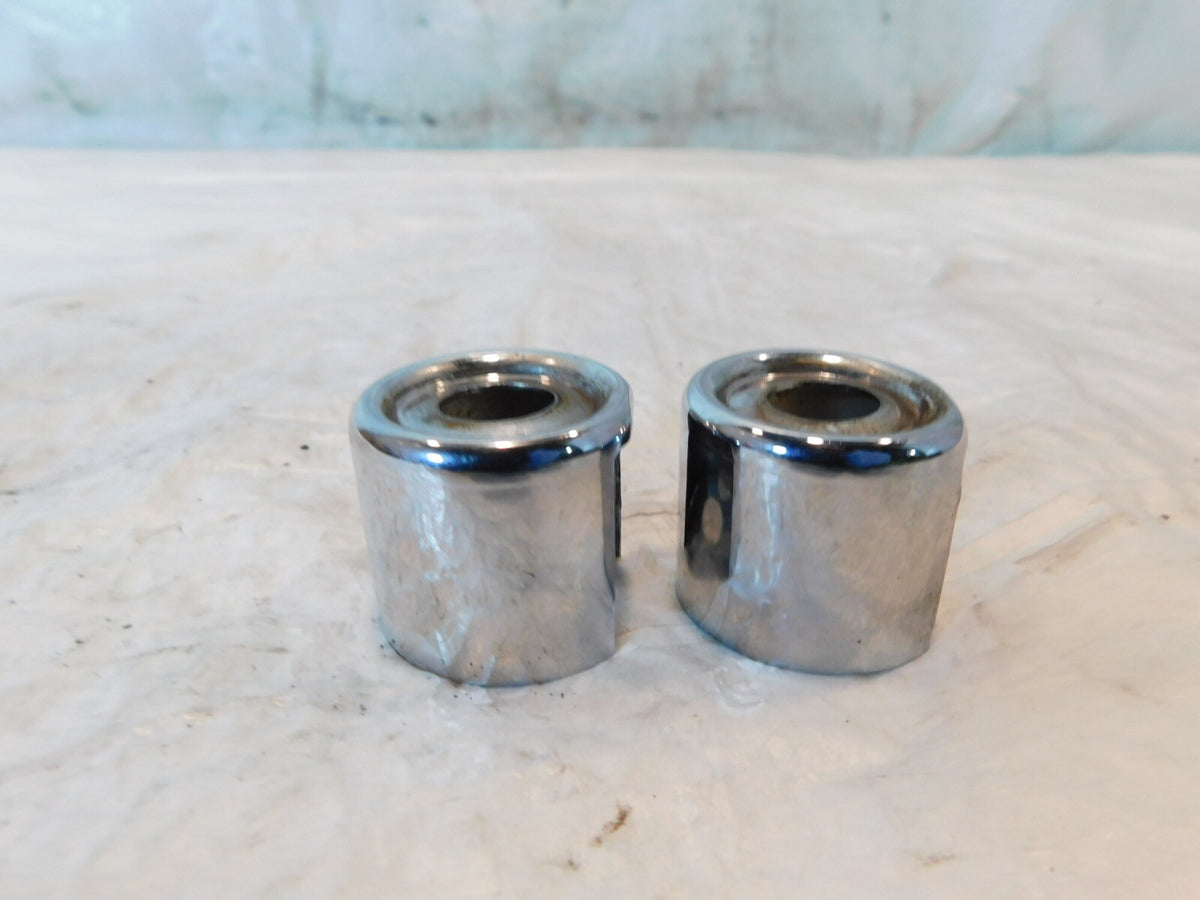 1986 1987 Harley Davidson Sportster XLH 1100 Chrome Upper Top Shock Bolt Covers - C3 Cycle
