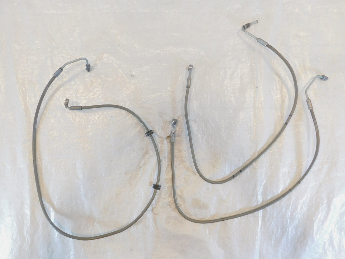 2019-2022 Can-Am Ryker 600 900 Rally ABS Silver Front Brake Hose Pipe Lines Lot - C3 Cycle