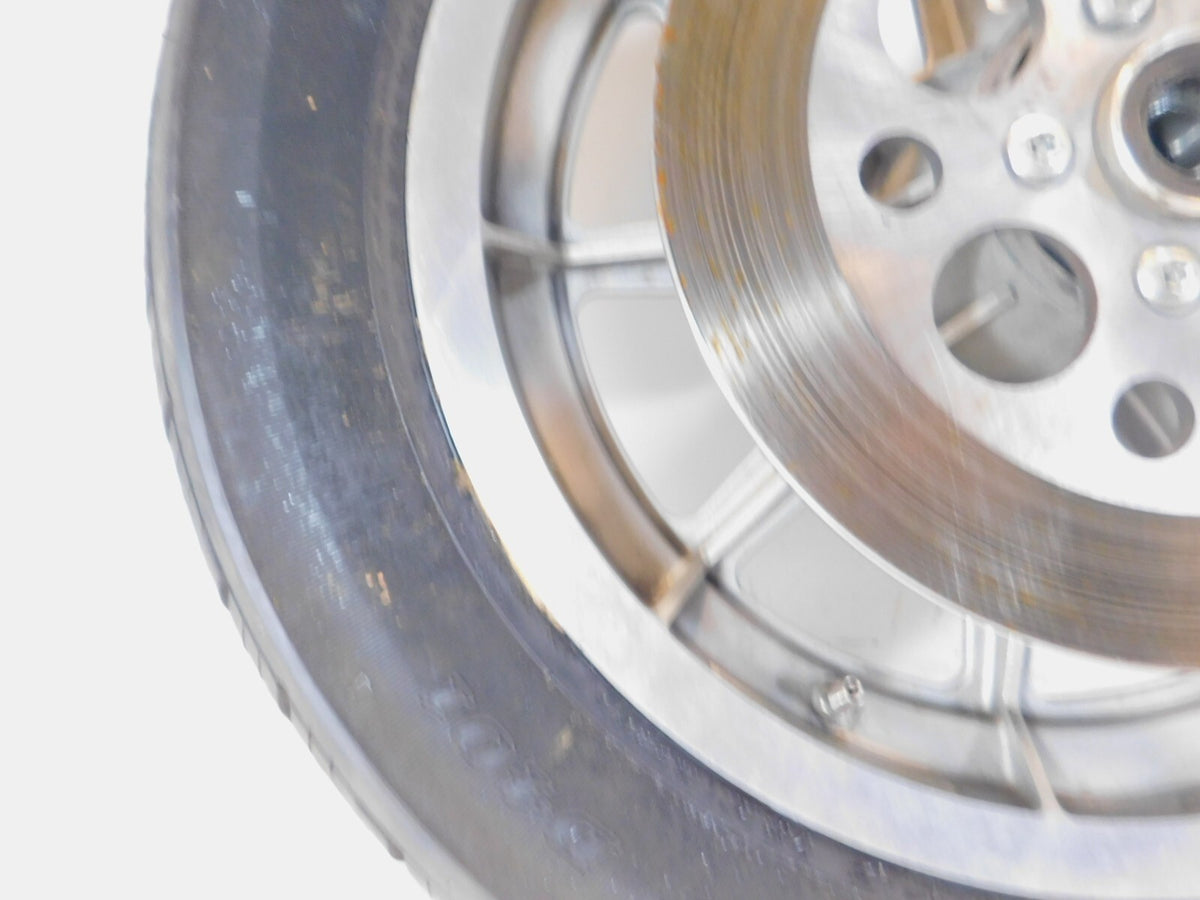 Harley Davidson Dyna Softail & Sportster 883 Cast Rear Wheel Rim & Tire - BENT - C3 Cycle