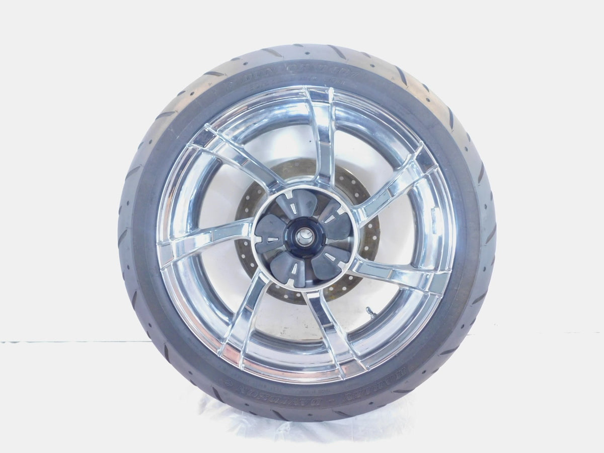 Harley Screamin Eagle CVO Street Glide & Road King Chrome Rear Wheel Rim & Tire - C3 Cycle