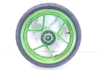 2005 & 2006 Kawasaki Ninja ZX6R ZX636 ZX6RR ZX600N Green Front Wheel Rim - bent - C3 Cycle